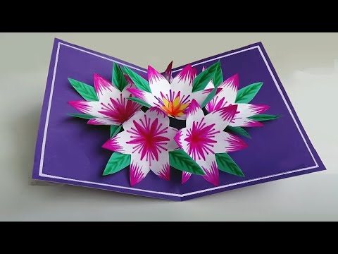 Cartão Dia das Mães 3D Com Flores / 3D Mother's Day Card With Flowers