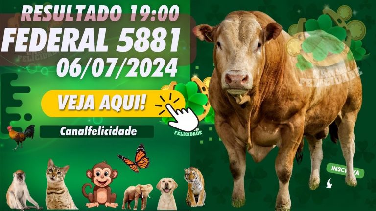 🔴 LOTERIA FEDERAL DO BRASIL  extração 5881 – JOGO DO BICHO  – Live  06/07/2024 – Resultados ao vivo