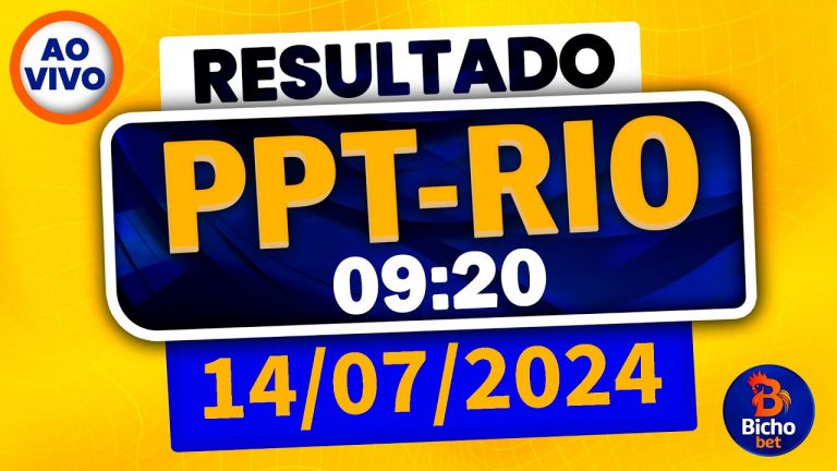 Resultado do jogo do bicho ao vivo – PPT-RIO 09:20 – PT-RIO 09:20 – 14-07-2024