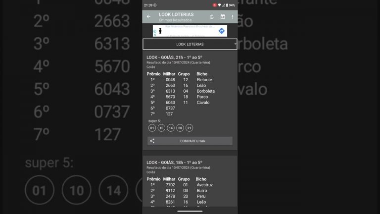 🍀 RESULTADO DO JOGO DO BICHO LOOK GOIÁS DAS 21 HORAS DE HOJE DIA 10.07.24 🍀