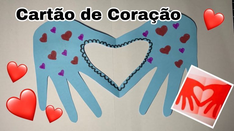 Cartão de Coração fácil para Educação Infantil e Fundamental (dia das mães)