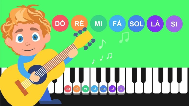 As notas musicais  – Dó Ré Mi Fá Sol Lá Si – Educativo infantil