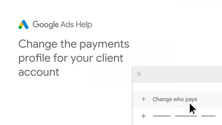 Google Ads Help: Change the payment profile for your client account