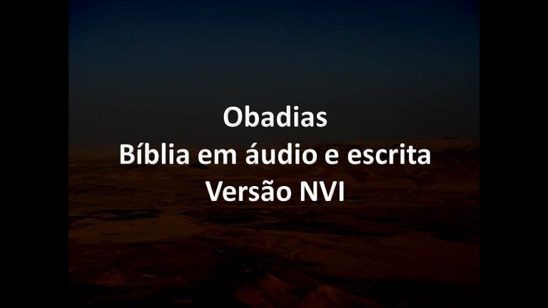 Obadias – Bíblia em áudio e escrita – Versão NVI