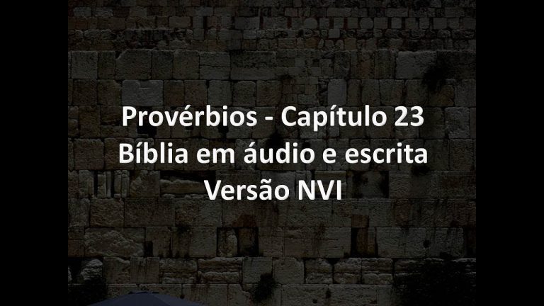 Provérbios Capítulo 23   Bíblia em áudio e escrita   Versão NVI