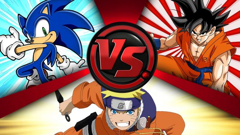SONIC vs GOKU vs NARUTO! (Sonic The Hedgehog vs Dragon Ball Super vs Naruto) CARTOON FIGHT ANIMATION