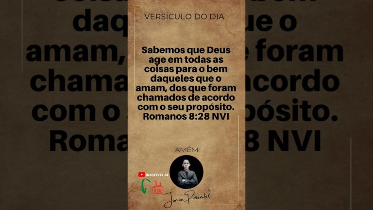 Versículo do Dia 📖 Romanos 8:28 NVI 🙏