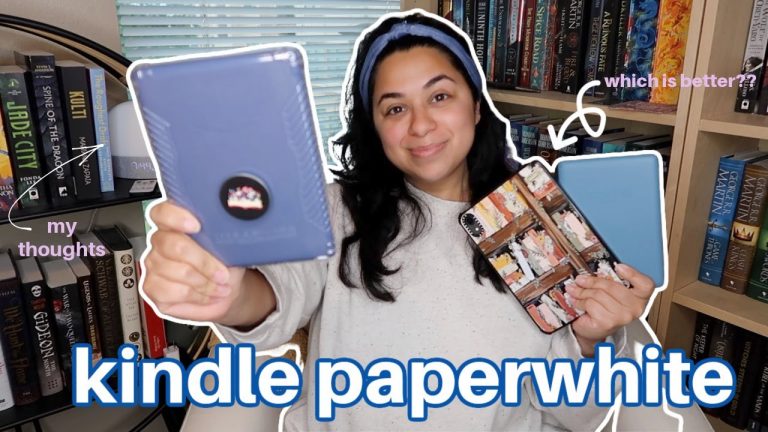 Blue Kindle Paperwhite Signature Unboxing & Review (w/ 10th ed & iPad mini comparison) *ASMR*