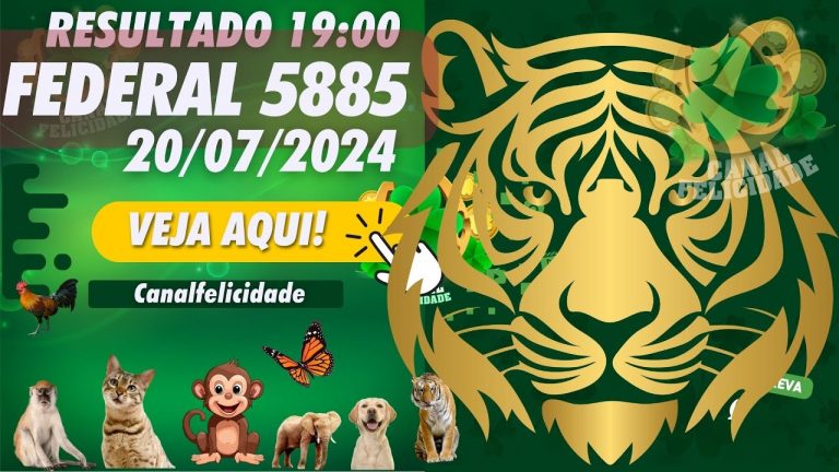 🔴 LOTERIA FEDERAL DO BRASIL  extração 5885 – JOGO DO BICHO  – Live  20/07/2024 – Resultados ao vivo