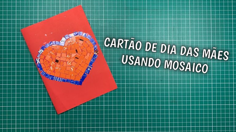 Cartão de Dia das Mães usando Mosaico