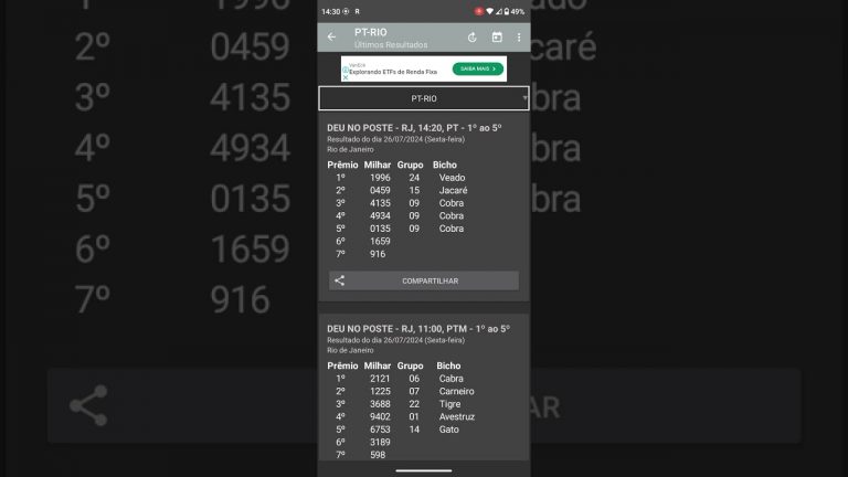 🍀 RESULTADO DO JOGO DO BICHO PT RIO DAS 14 HORAS DE HOJE DIA 26.07.24 🍀