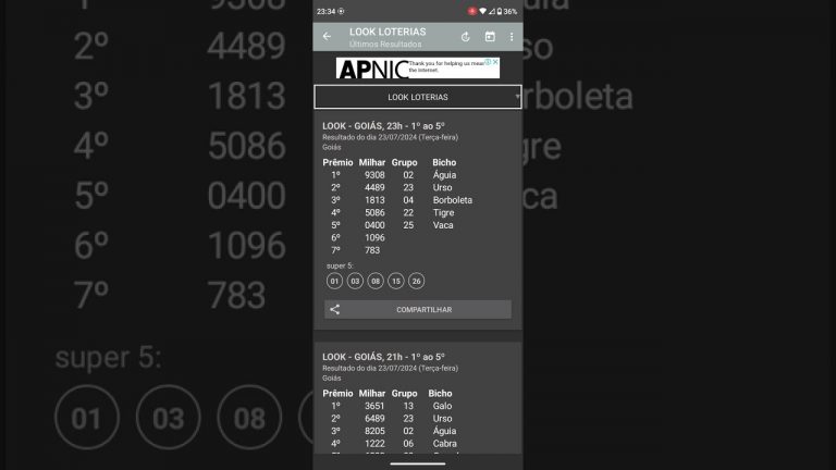 🍀 RESULTADO DO JOGO DO BICHO LOOK GOIÁS DAS 23 HORAS DE HOJE DIA 23.07.24 🍀