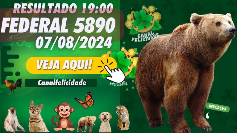 🔴 LOTERIA FEDERAL DO BRASIL  extração 5890 – JOGO DO BICHO  – Live  07/08/2024 – Resultados ao vivo