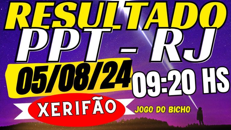 resultado do jogo do bicho ao vivo PPT – Look 09:20 – 05/08/2024