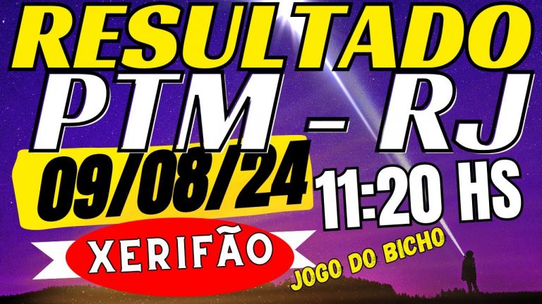 resultado do jogo do bicho ao vivo PTM RIO 11:20 de hoje – 09-08-24