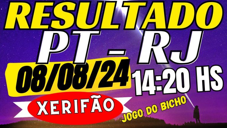 resultado do jogo do bicho ao vivo PT RIO 14:20 de hoje – 08-08-24