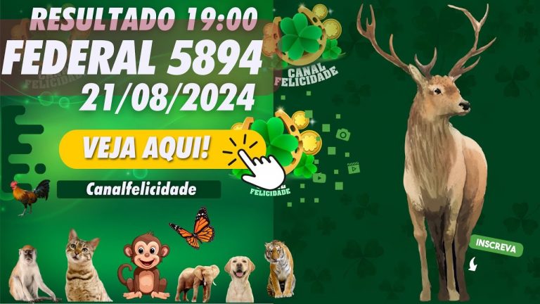 🔴 LOTERIA FEDERAL DO BRASIL  extração 5894 – JOGO DO BICHO  – Live  21/08/2024 – Resultados ao vivo