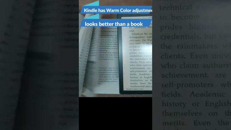 Kindle vs book: Warm color Feature | Kindle's anti-blue light screen