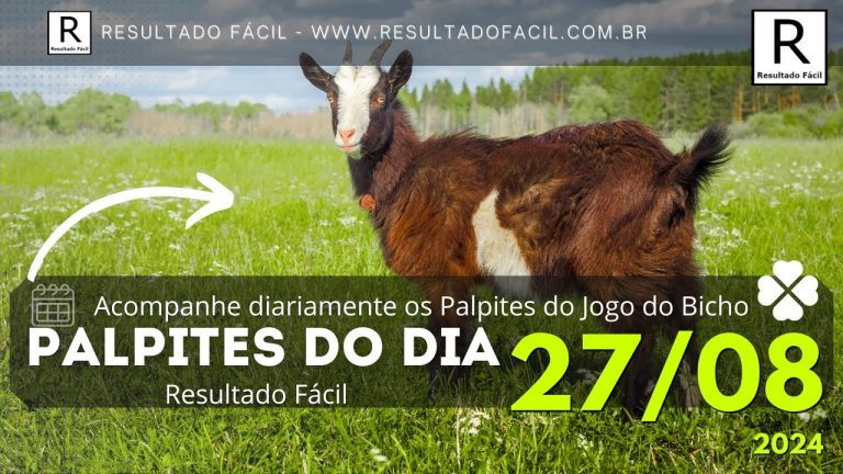 Palpite do dia 27/08/2024 Jogo do Bicho – Resultado Fácil