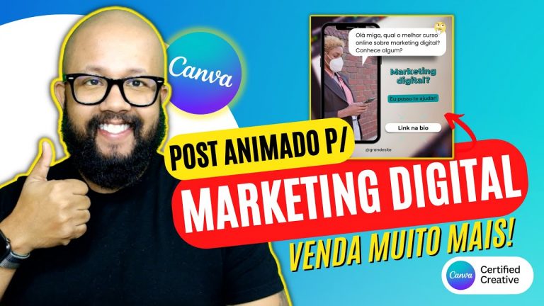 🤑  Como Fazer post ANIMADO no Canva para MARKETING DIGITAL Passo a Passo – VENDA MAIS!