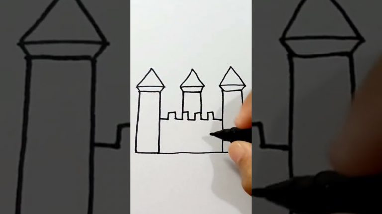 Como desenhar um castelo rápido e fácil!