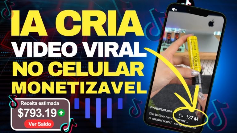 IA COM 1 CLIQUE cria VÍDEO no celular MONETIZÁVEL para TIKTOK a partir de LINK DA AMAZON  Topview ai