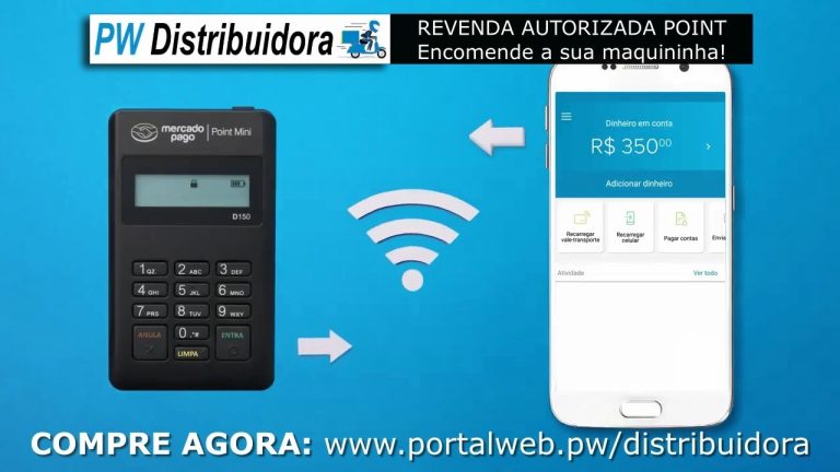 Maquininha de Cartão Point Mini Bluetooth do Mercado Pago