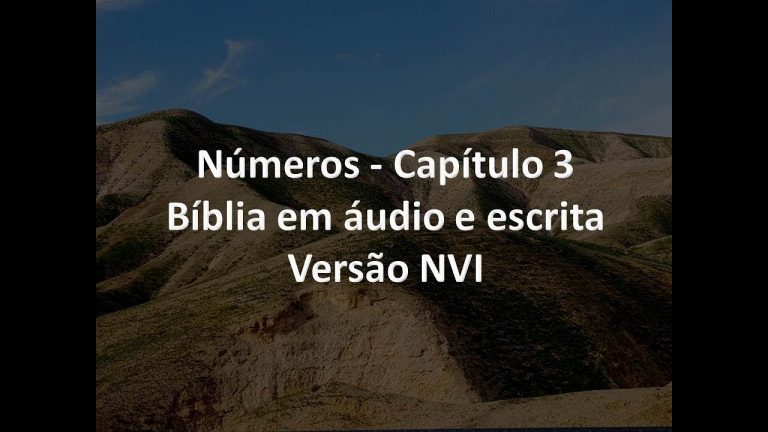 Números Capítulo 3 – Bíblia em áudio e escrita – Versão NVI