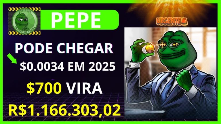 PEPE COIN 🚨URGENTE🚨 PEPE PODE CHEGAR A US$ 0,0034 DÓLAR EM 2025? INVESTINDO $700 VIRA R$1.166.303,02