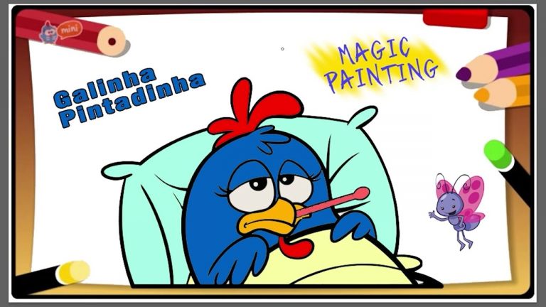 Pintura Mágica com a Borboletinha – Colorindo a Galinha Pintadinha Doente