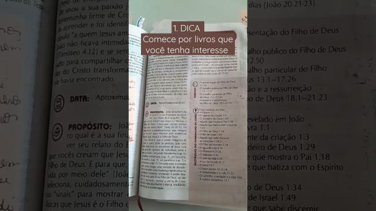 Primeira dica de como estudar a biblia