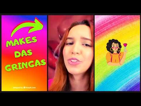 TESTANDO Makes Das GRINGAS 💋| Tutorial de Maquiagem #Shorts