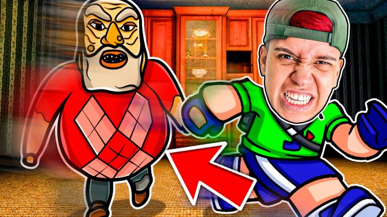 VOVÔ MALUCO DO MARTELO QUEBROU A CASA E AGORA QUER ME PEGAR NO ROBLOX!! (Angry Grandpa Escape)