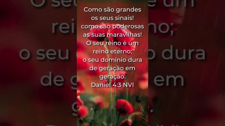 Versículos da Bíblia Para Meditar – Daniel 4:3 NVI #shorts