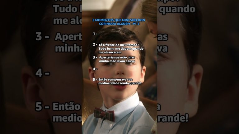 YOUNG SHELDON ENTRANDO NA MENTE DAS PESSOAS