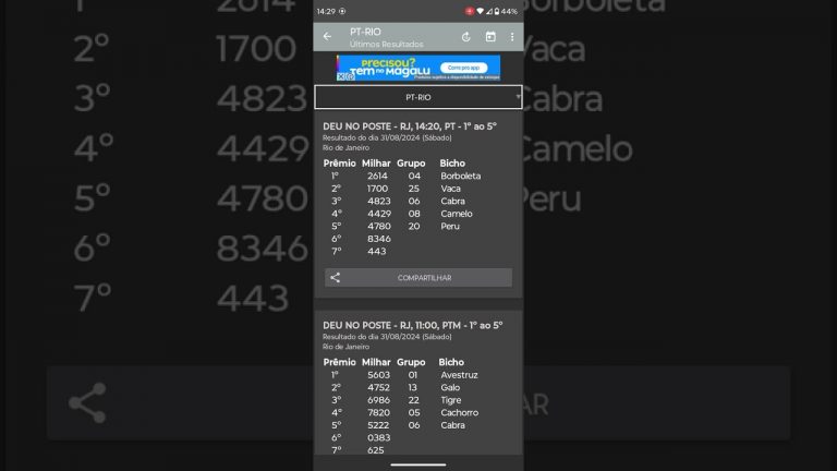 🍀 RESULTADO DO JOGO DO BICHO PT RIO DAS 14 HORAS DE HOJE DIA 31.08.24 🍀