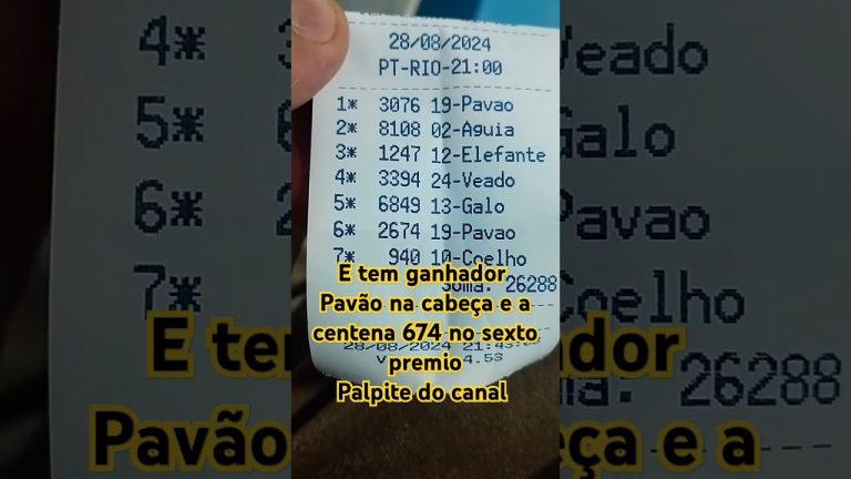 Resultado jogo do bicho das 21h do Rio