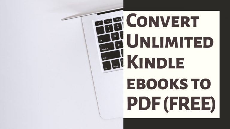 Convert Unlimited Kindle eBooks to PDF using Calibre Software 100% Free of cost.