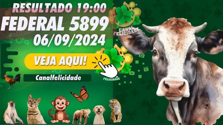 🔴 LOTERIA FEDERAL DO BRASIL  extração 5899 – JOGO DO BICHO  – Live  06/09/2024 – Resultados ao vivo