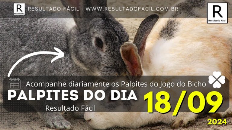 Palpite do dia 18/09/2024 Jogo do Bicho – Resultado Fácil