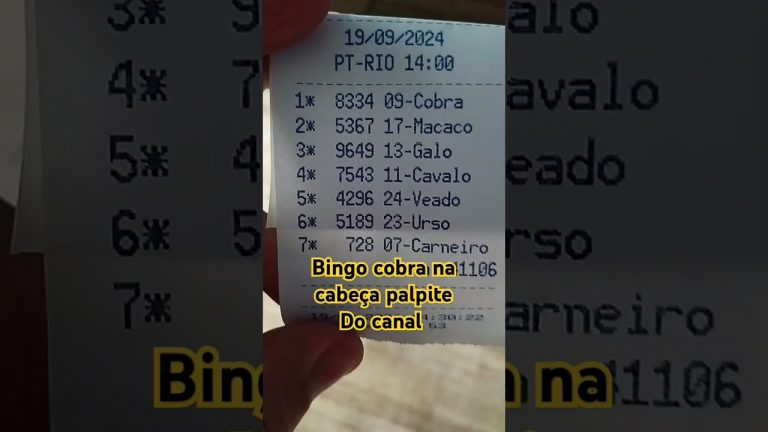 Resultado jogo do bicho das 14h do Rio