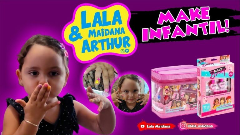 BRINCANDO com kit de maquiagem infantil