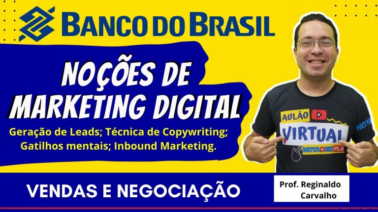 Noções de Marketing Digital: geração de leads; técnica de copywriting; gatilhos mentais; Inbound mkt