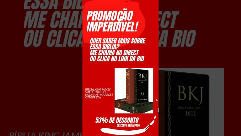 PREÇO IMPERDÍVEL!!! OFERTA RELÂMPAGO!!!BIBLIA DE ESTUDO KING JAMES HOLMAN 1611 (CLICA AQUI!!)