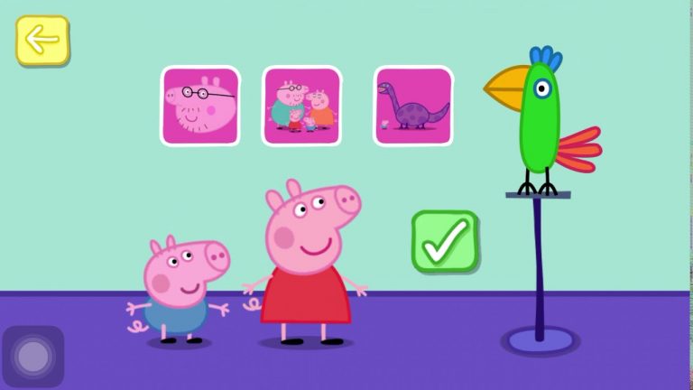 Peppa pig – jogo papagaio falante – Peppa e George se divertem formando frases bobas .