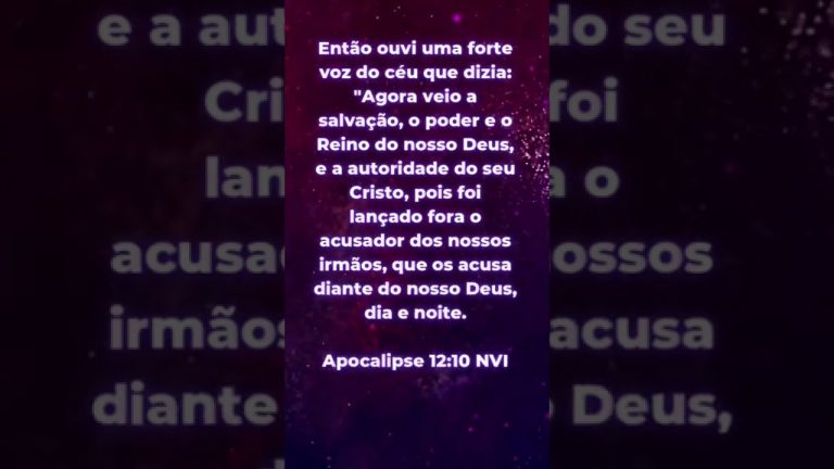 Versículos da Bíblia Para Meditar – Apocalipse 12:10 NVI #shorts