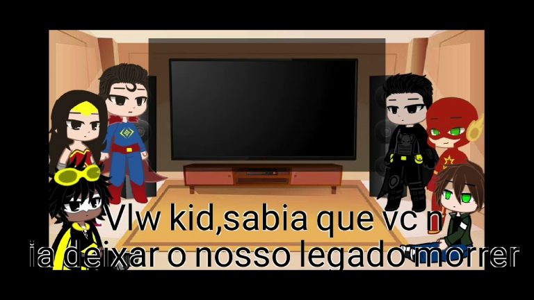 liga da justiça + super choque e ben 10 reage ao rap do kid flash