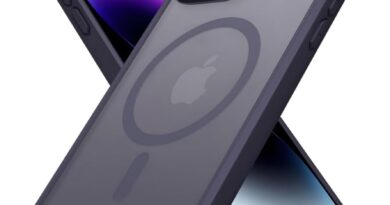 Capa Capinha Anti Impacto Magnética Fosca Slim com Protetor de Câmera Case Compatível com iPhone (Roxo, iPhone 15 Pro Max)