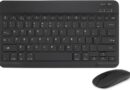 Combo Teclado e Mouse Bluetooth Ultrafino Sem Fio, Portátil e Recarregável E Teclado sem Fio – Compatível com Tablets Android, Celular, Smartphone, iPhone, iPad mini, Pro Air 10.2 10.9 11 12.9
