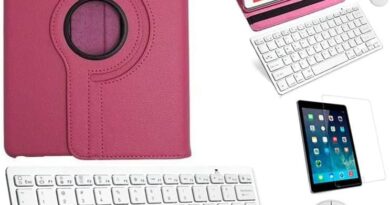 Capa Rosa, Teclado Mouse Branco, Pel para Xiaomi Pad 5 11″